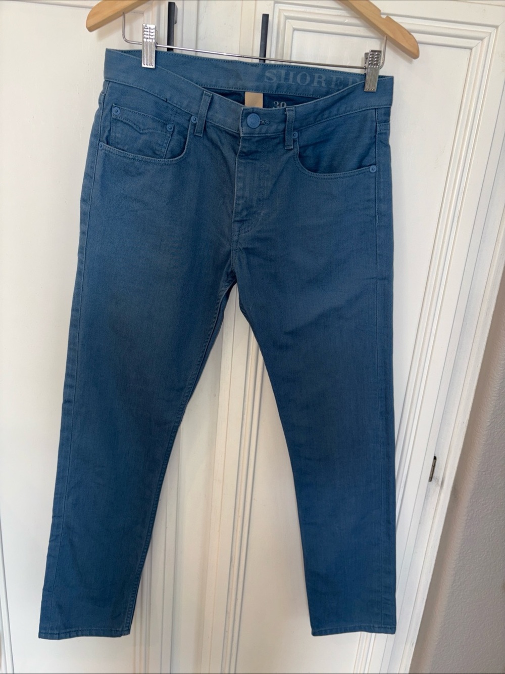 EUC Burberry Brit Men’s Shore ditch Blue Denim  Slim  Pants Size 30 /27”